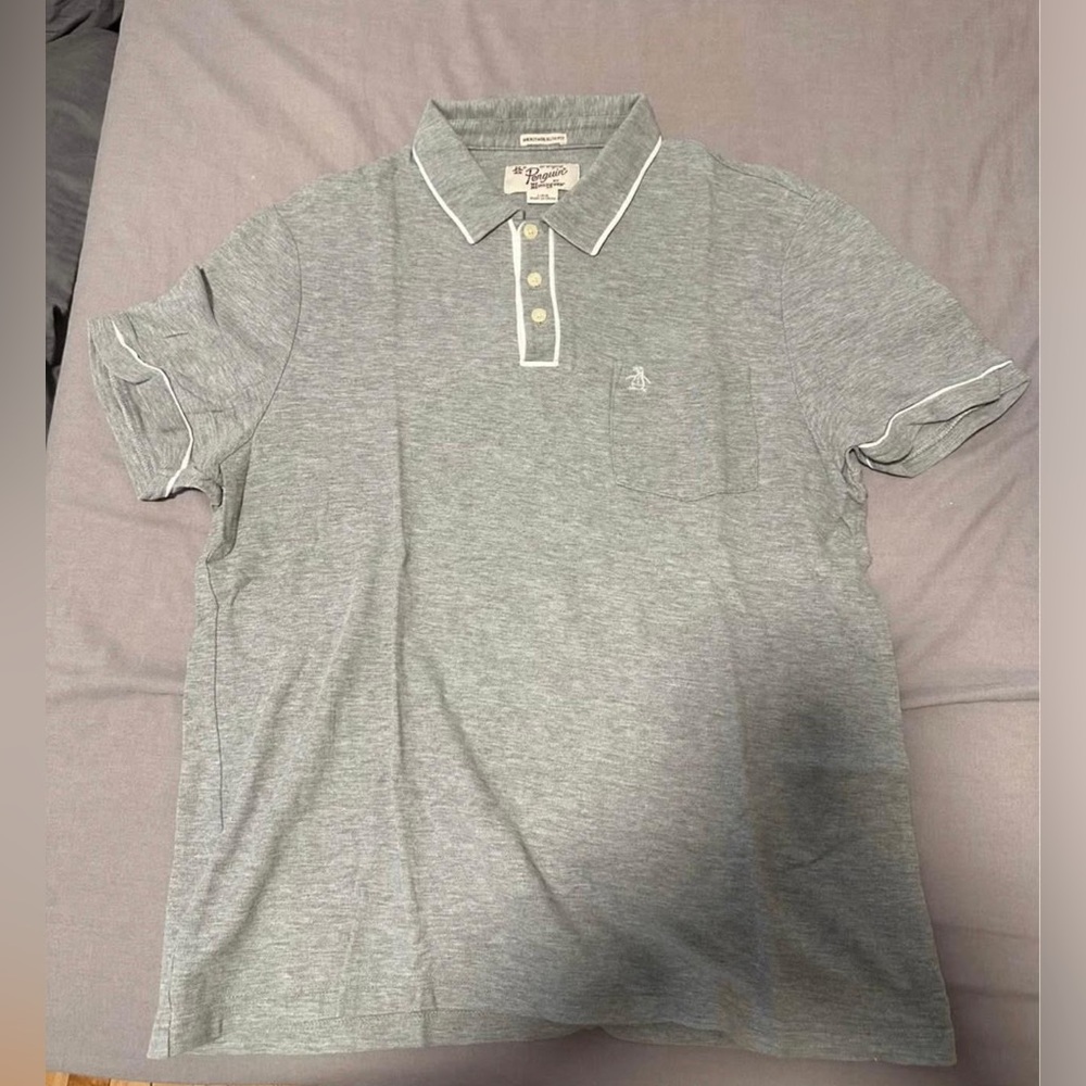 Original Penguin Men's Light Gray Polo Shirt